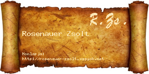 Rosenauer Zsolt névjegykártya
